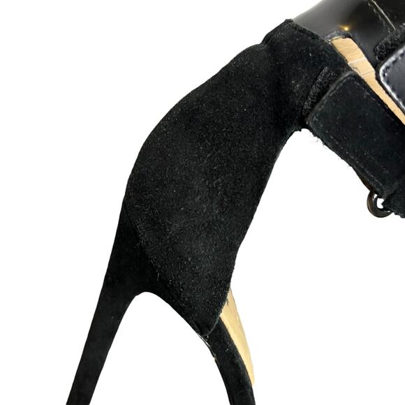 L.A.M.B Black Suede Pointed Toe Heels - Picture 3 of 8